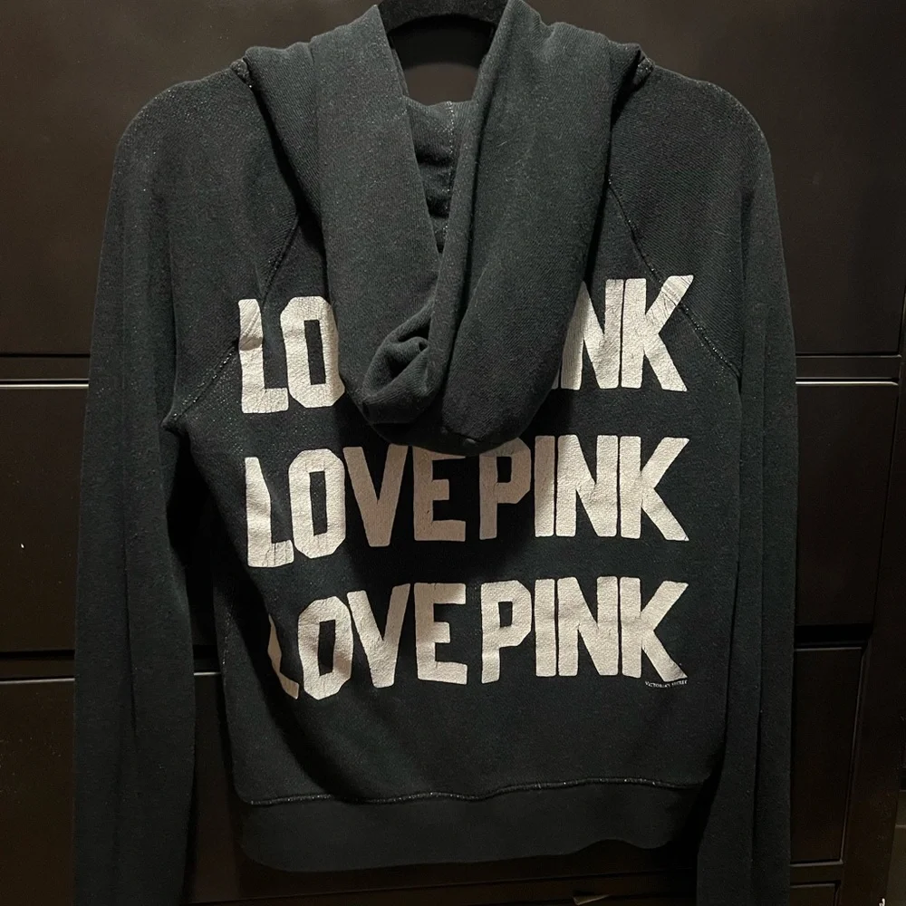 Victoria’s Secret love pink zip up hoodie size small - Picture 2 of 3